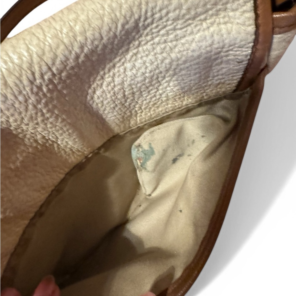 Coach Hadley Leather D1494-F31664 Crossbody Handbag Colorblock Ivory & Brown - Picture 8 of 10
